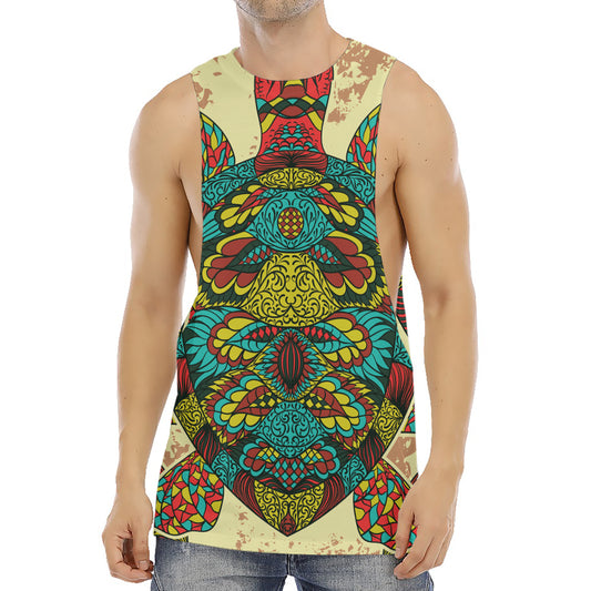 Native Bohemian Sea Turtle Print Men's Muscle Tank Top