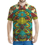 Native Bohemian Sea Turtle Print Men's Polo Shirt