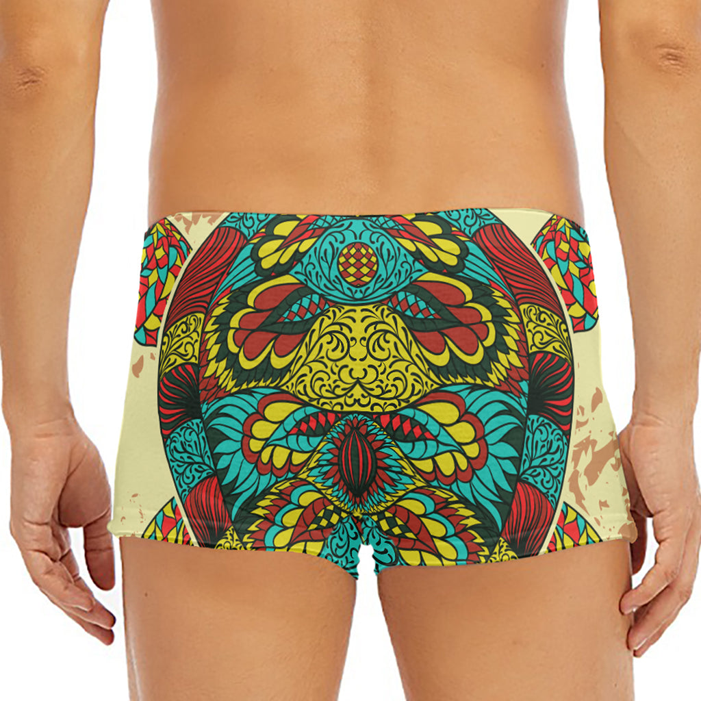 Native Bohemian Sea Turtle Print Men's Short Boxer Briefs