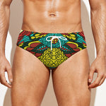Native Bohemian Sea Turtle Print Men's Swim Briefs