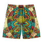 Native Bohemian Sea Turtle Print Men's Swim Trunks