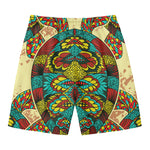 Native Bohemian Sea Turtle Print Men's Swim Trunks
