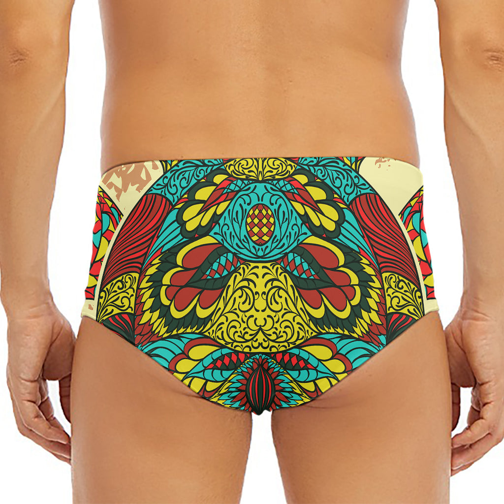 Native Bohemian Sea Turtle Print Men's Triangle Swim Briefs