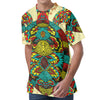 Native Bohemian Sea Turtle Print Men's Velvet T-Shirt