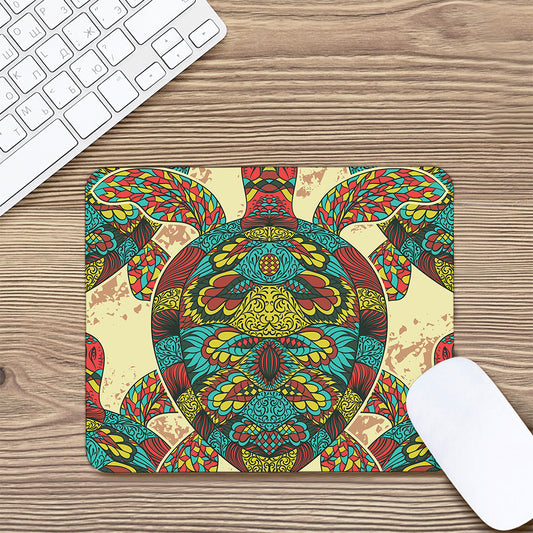 Native Bohemian Sea Turtle Print Mouse Pad