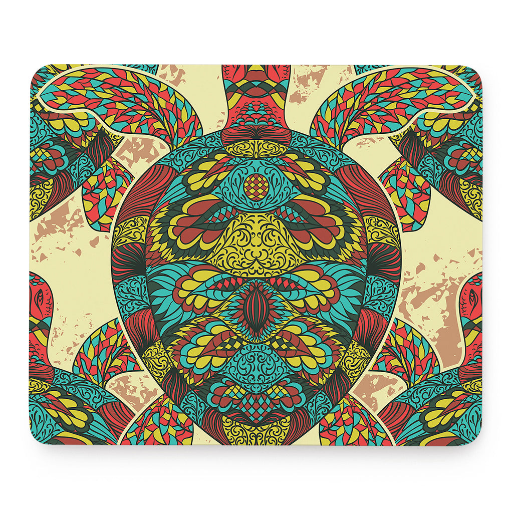 Native Bohemian Sea Turtle Print Mouse Pad