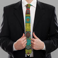 Native Bohemian Sea Turtle Print Necktie