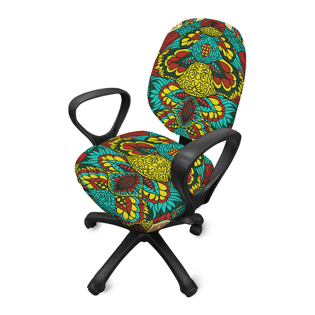 Native Bohemian Sea Turtle Print Office Chair Cover