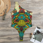 Native Bohemian Sea Turtle Print One Shoulder Bodysuit