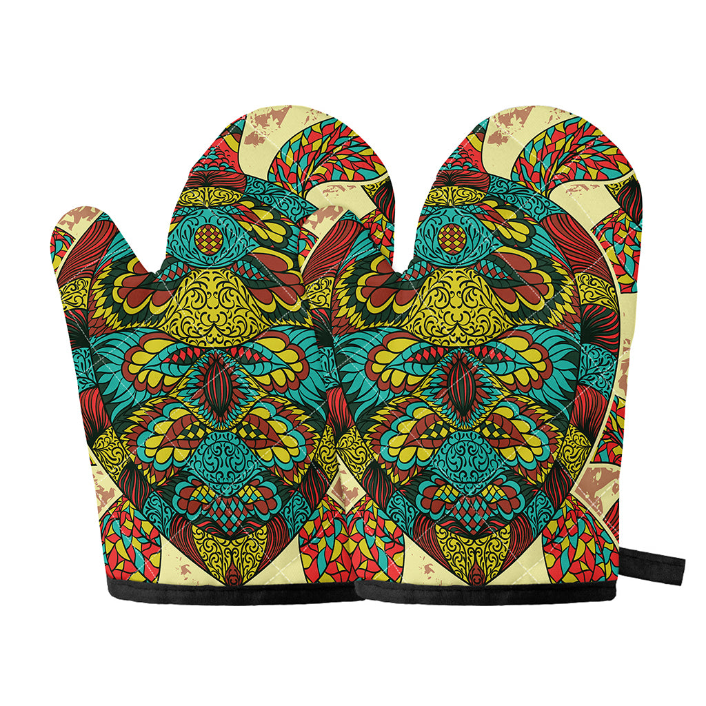 Native Bohemian Sea Turtle Print Oven Mitts