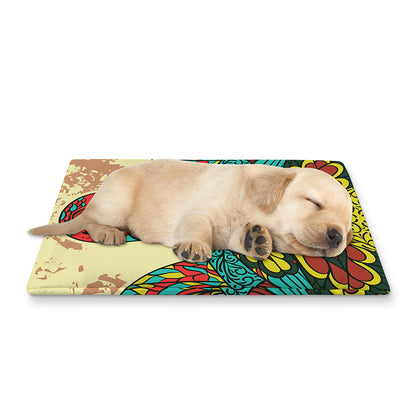 Native Bohemian Sea Turtle Print Pet Cooling Mat Cover