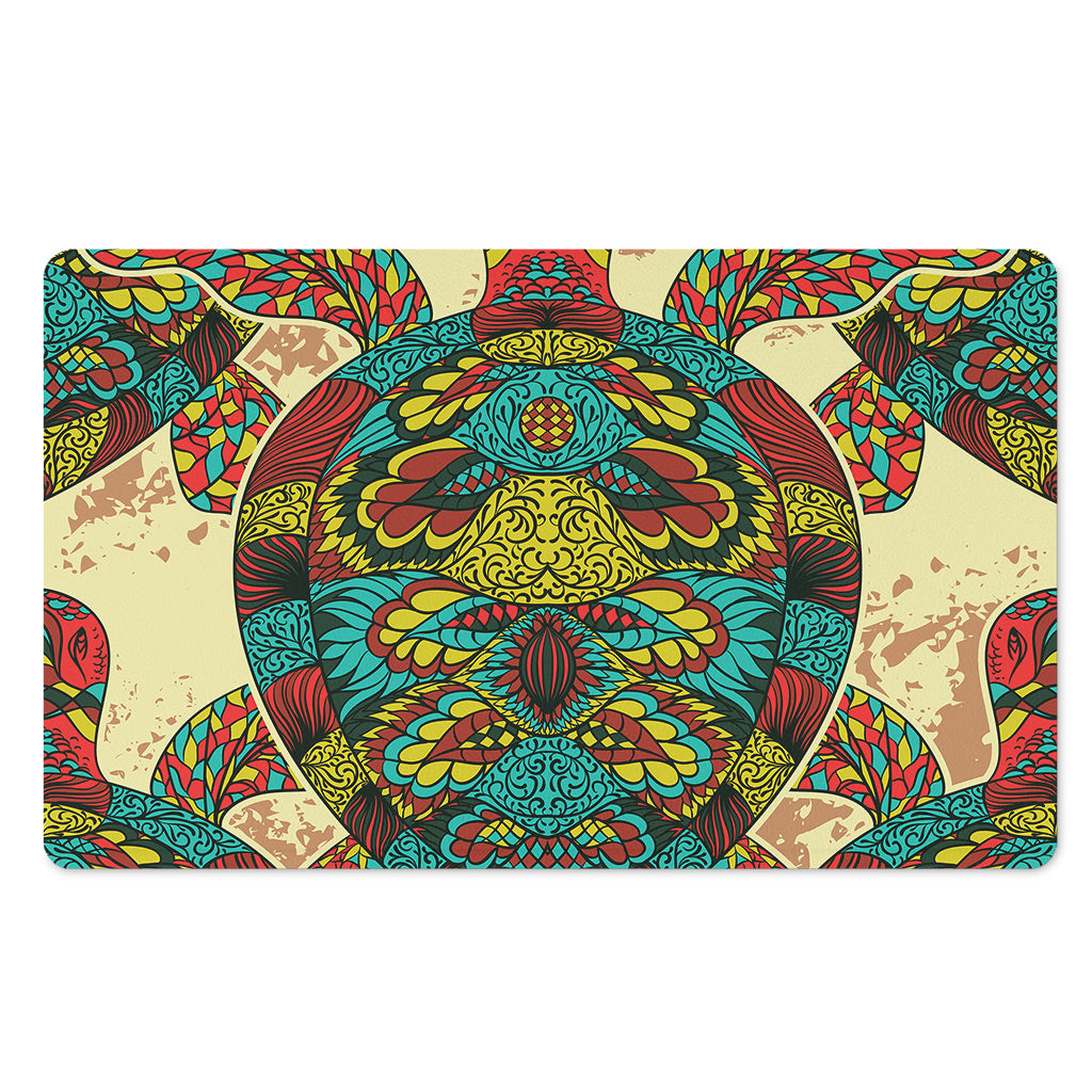 Native Bohemian Sea Turtle Print Polyester Doormat