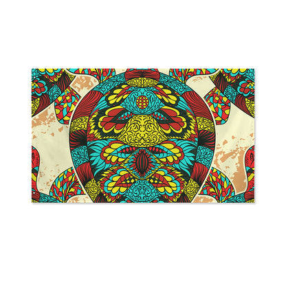 Native Bohemian Sea Turtle Print Polyester Flag