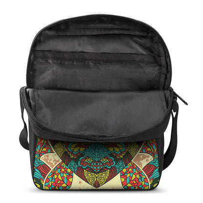 Native Bohemian Sea Turtle Print Rectangular Crossbody Bag