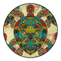 Native Bohemian Sea Turtle Print Round Floor Mat