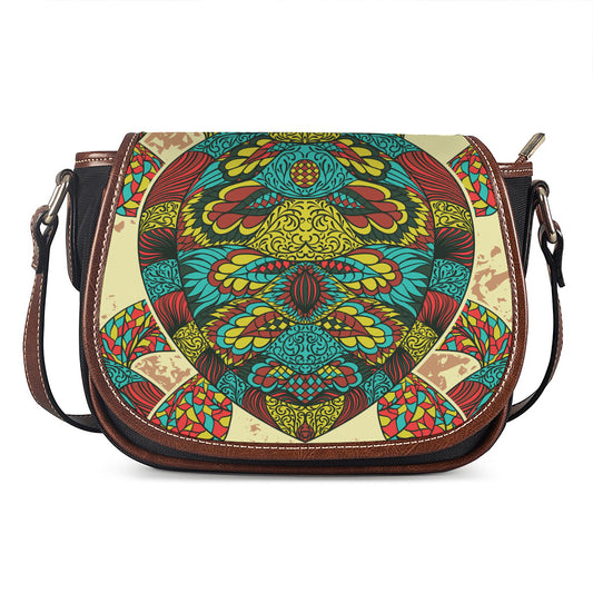 Native Bohemian Sea Turtle Print Saddle Bag
