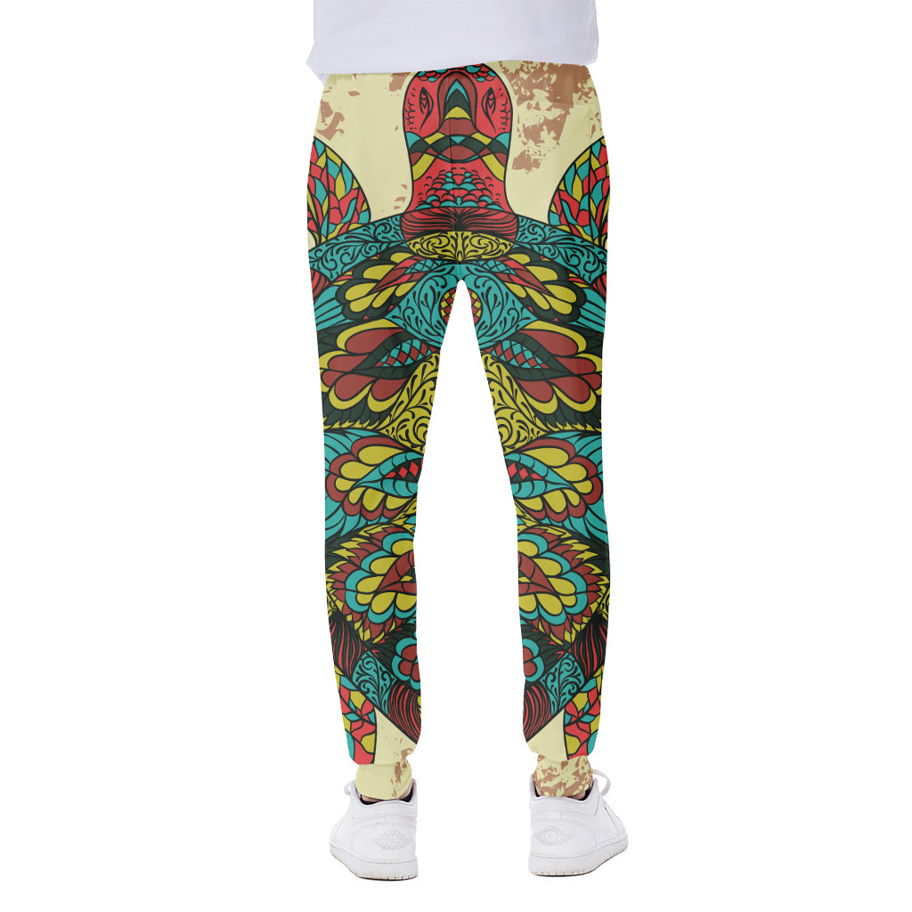 Native Bohemian Sea Turtle Print Scuba Joggers