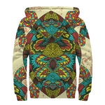 Native Bohemian Sea Turtle Print Sherpa Lined Zip Up Hoodie