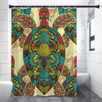 Native Bohemian Sea Turtle Print Shower Curtain