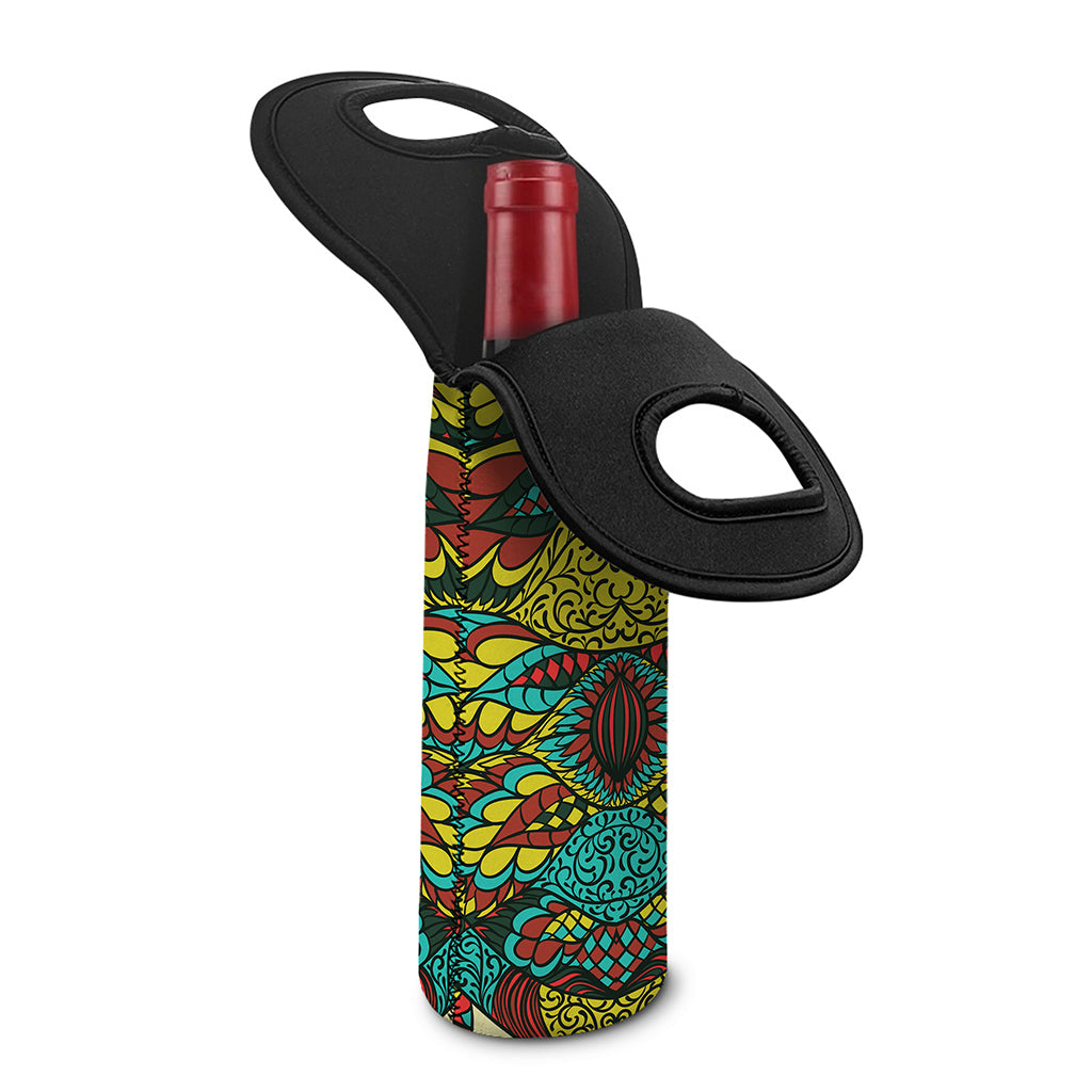 Native Bohemian Sea Turtle Print Single Neoprene Wine Tote