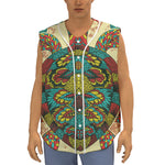 Native Bohemian Sea Turtle Print Sleeveless Baseball Jersey