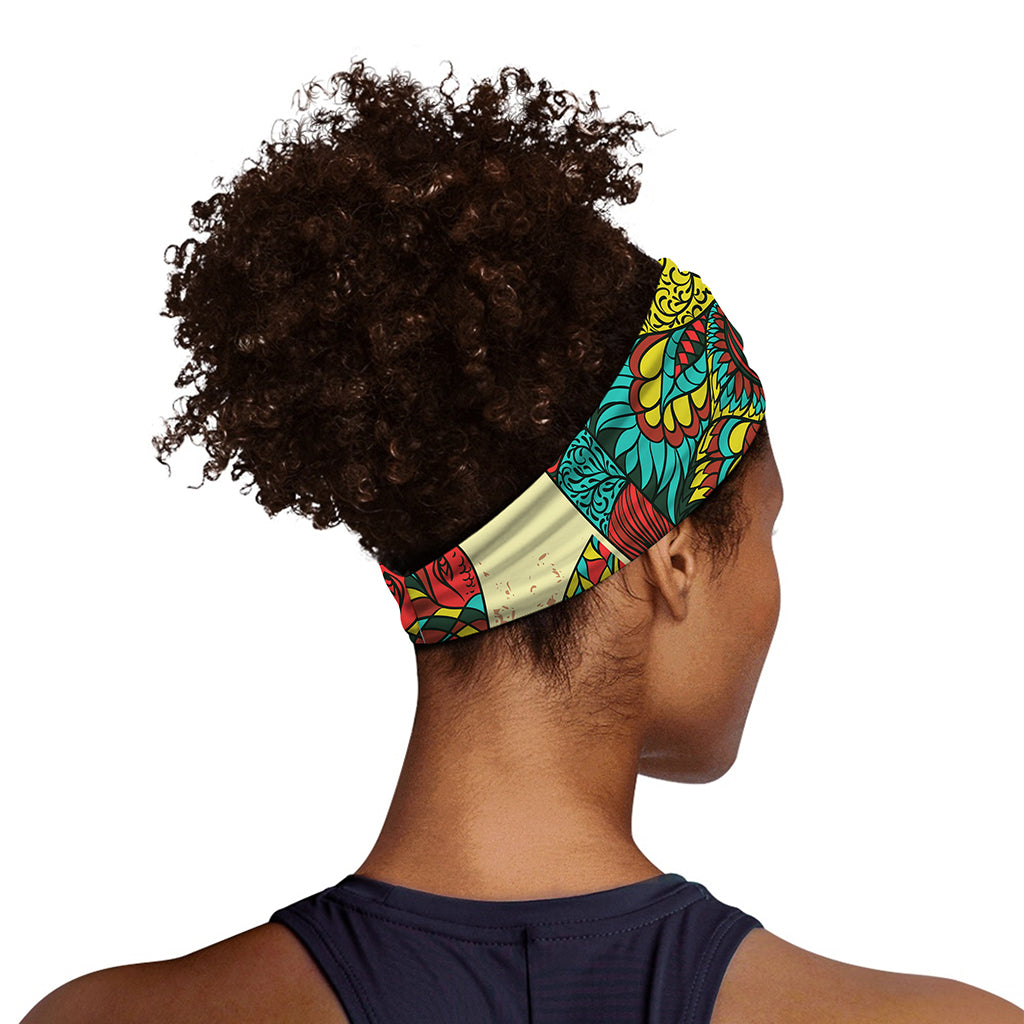 Native Bohemian Sea Turtle Print Sports Headband