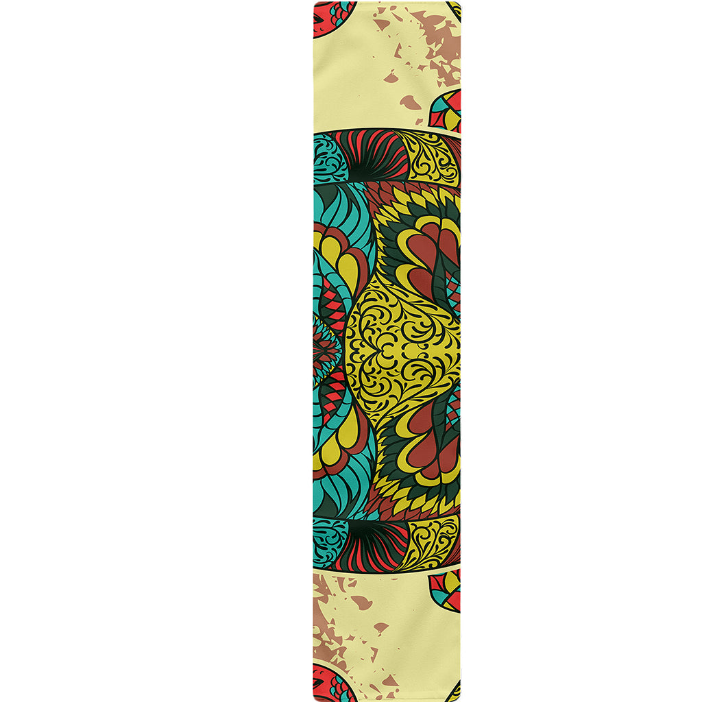 Native Bohemian Sea Turtle Print Table Runner