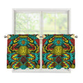 Native Bohemian Sea Turtle Print Tier Curtains