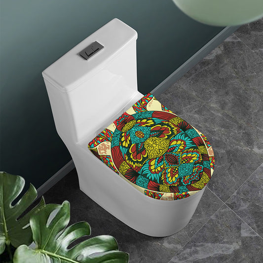 Native Bohemian Sea Turtle Print Toilet Lid Cover