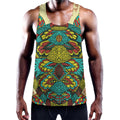 Native Bohemian Sea Turtle Print Men's Workout Tank Top
