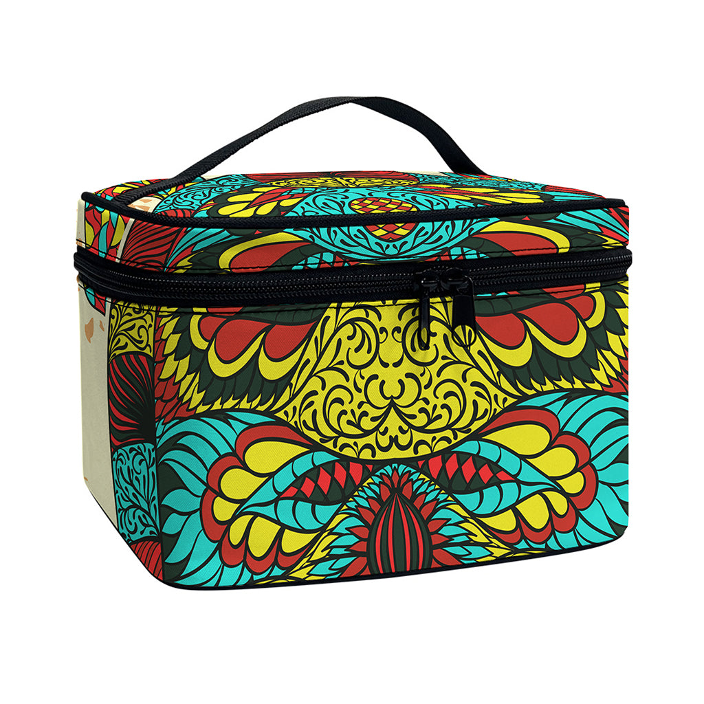 Native Bohemian Sea Turtle Print Travel Makeup Bag