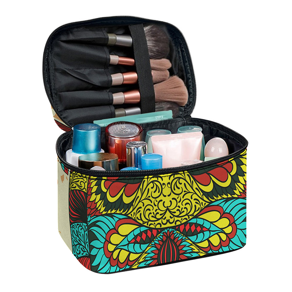 Native Bohemian Sea Turtle Print Travel Makeup Bag