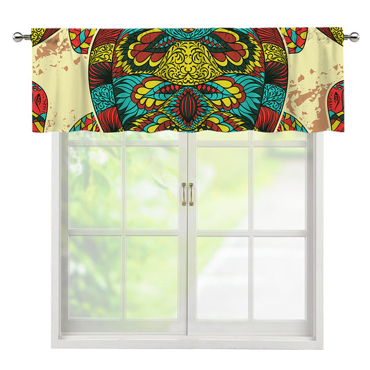 Native Bohemian Sea Turtle Print Window Valance