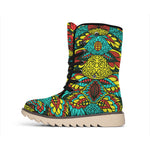 Native Bohemian Sea Turtle Print Winter Boots