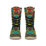 Native Bohemian Sea Turtle Print Winter Boots