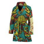 Native Bohemian Sea Turtle Print Women's Bathrobe