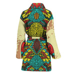 Native Bohemian Sea Turtle Print Women's Bathrobe