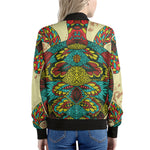 Native Bohemian Sea Turtle Print Women's Bomber Jacket