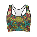 Native Bohemian Sea Turtle Print Women's Sports Bra