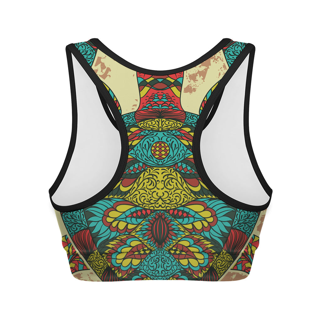 Native Bohemian Sea Turtle Print Women's Sports Bra
