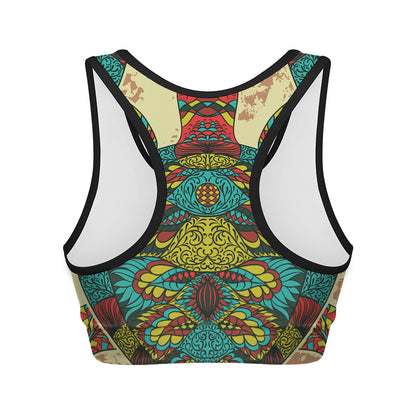 Native Bohemian Sea Turtle Print Women's Sports Bra