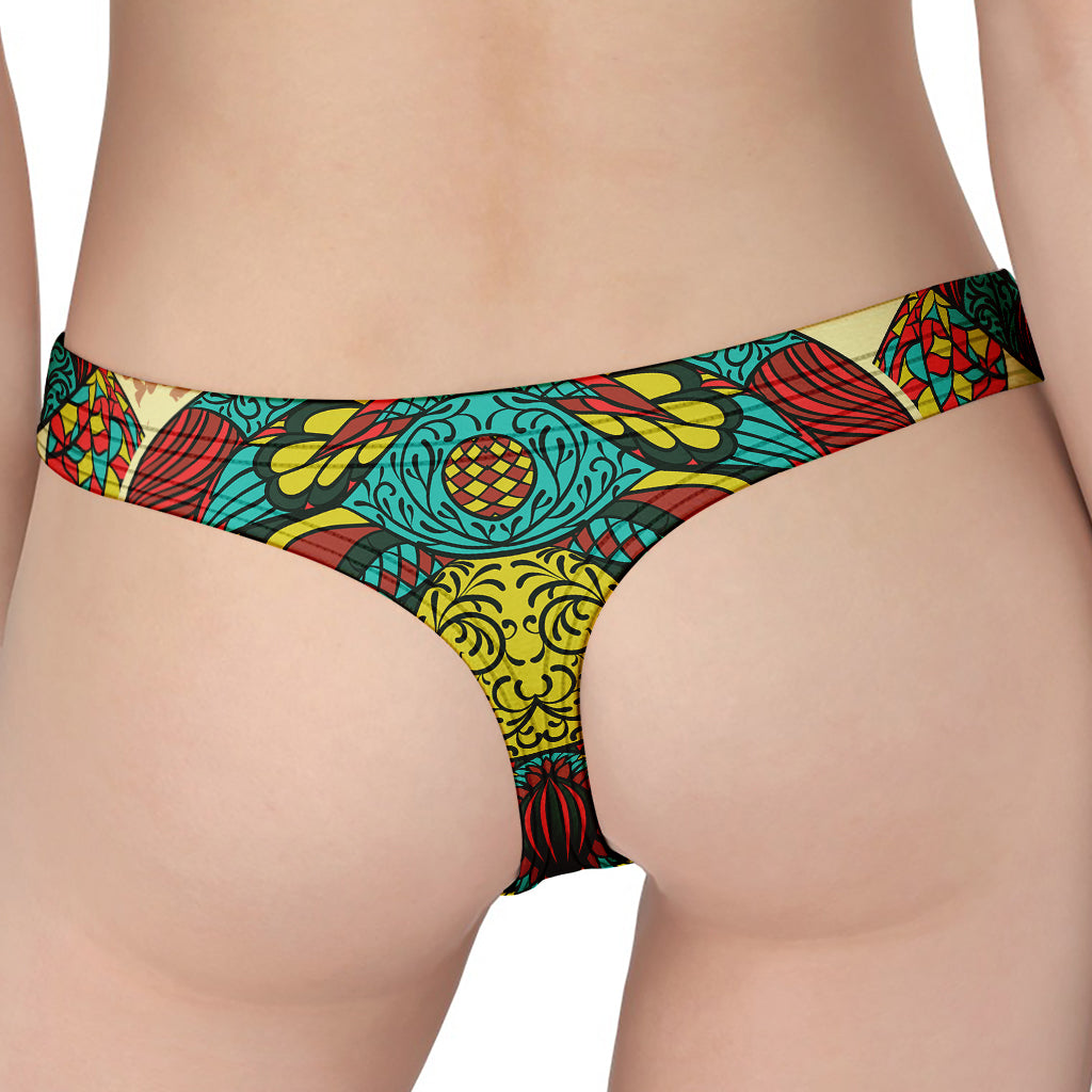 Native Bohemian Sea Turtle Print Women's Thong