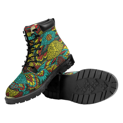 Native Bohemian Sea Turtle Print Work Boots