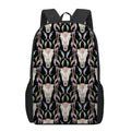 Native Buffalo Pattern Print 17 Inch Backpack