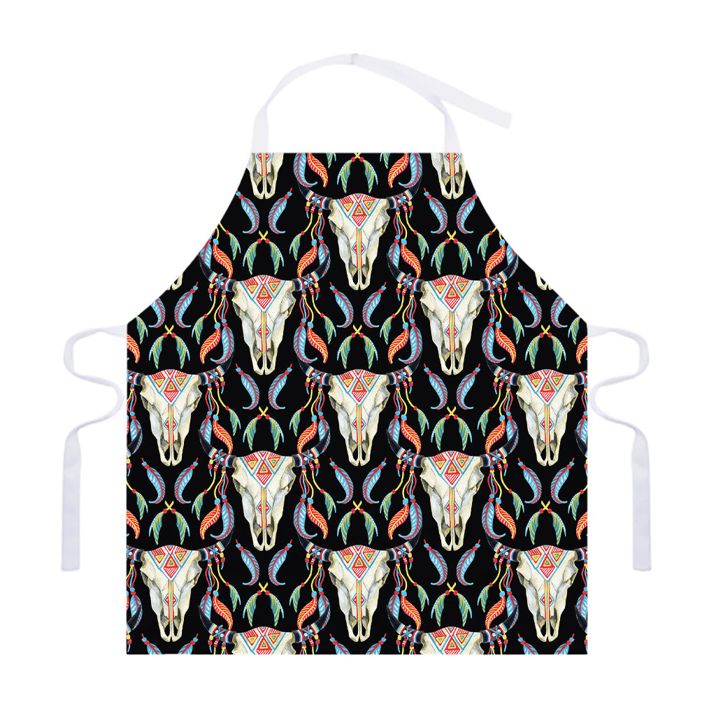 Native Buffalo Pattern Print Adjustable Apron