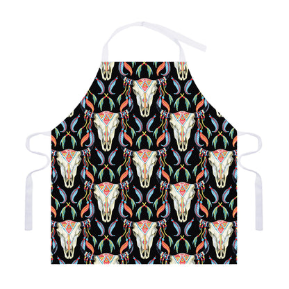 Native Buffalo Pattern Print Adjustable Apron