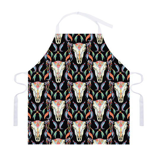 Native Buffalo Pattern Print Adjustable Apron