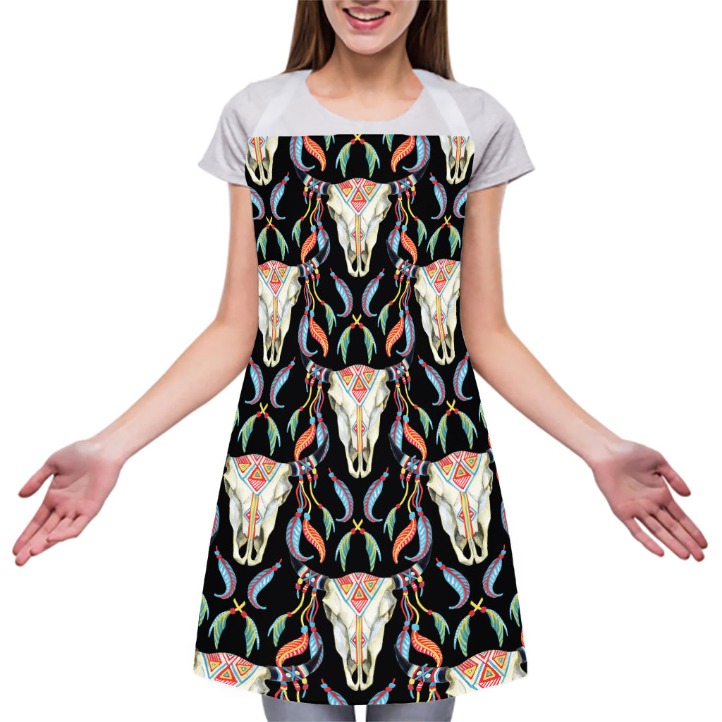 Native Buffalo Pattern Print Adjustable Apron