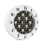 Native Buffalo Pattern Print Alarm Clock