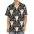 Native Buffalo Pattern Print Aloha Shirt